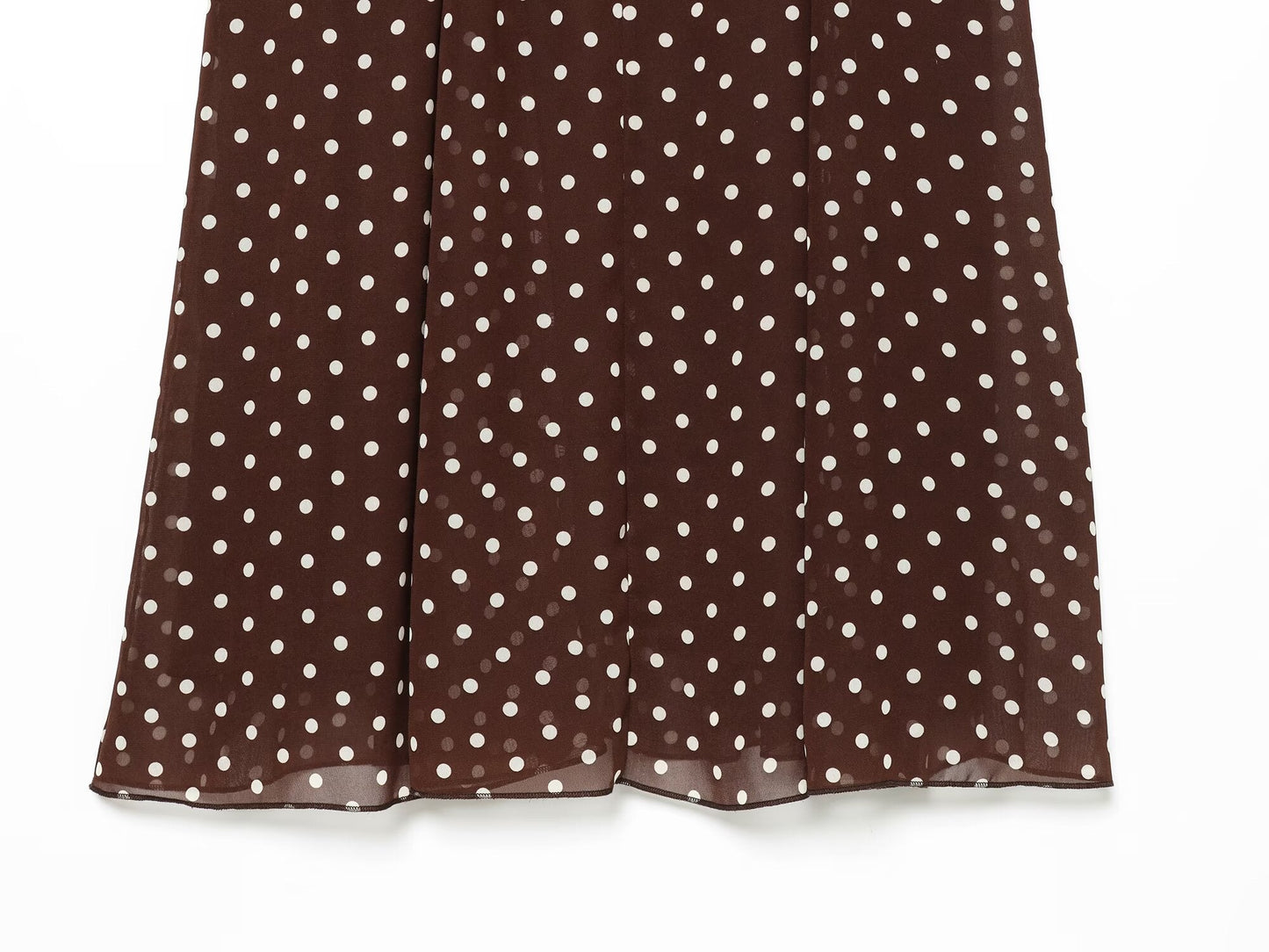 Women's polka dot chiffon suspender MIDI dress