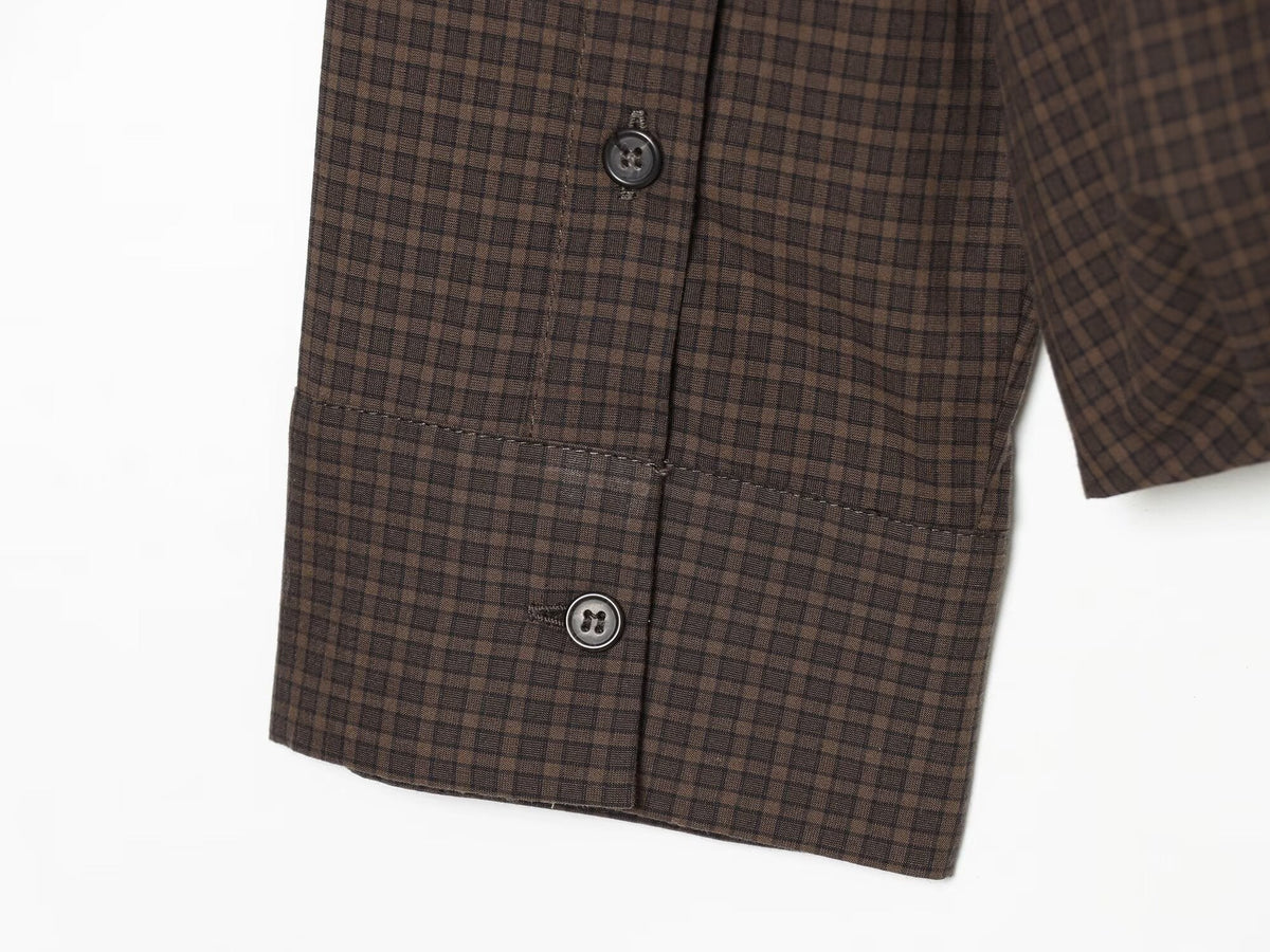 Women's loose plaid pilot jacket Coat
