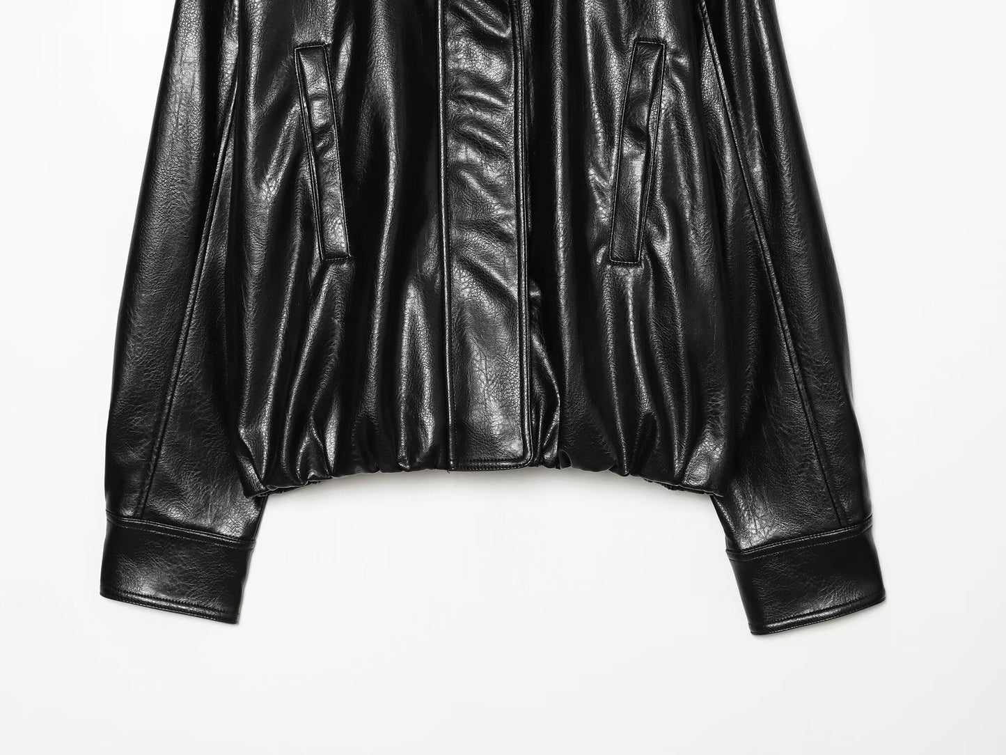 Women's leather effect pilot jacket Coat