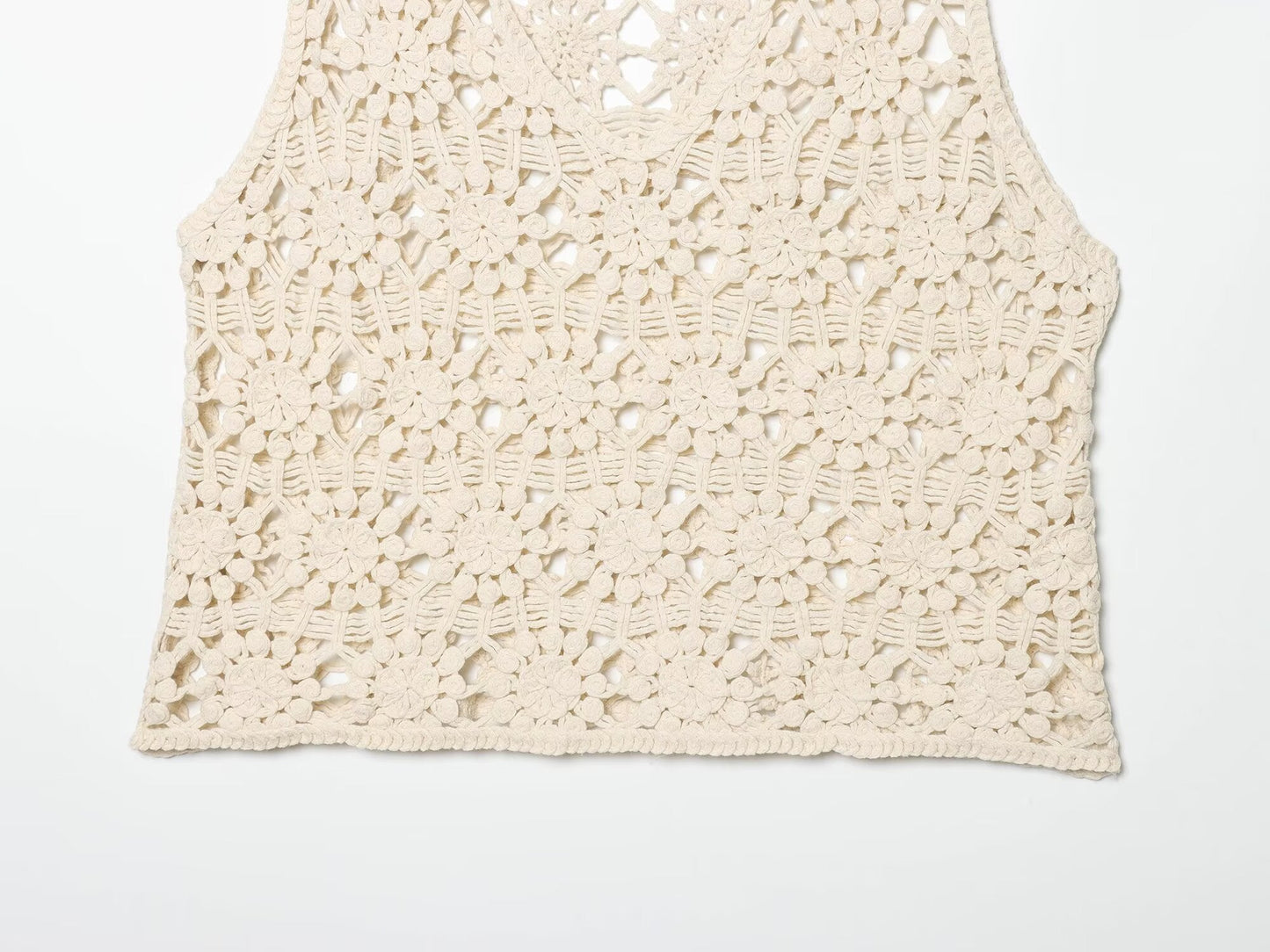 Women's casual hollow knitted vest