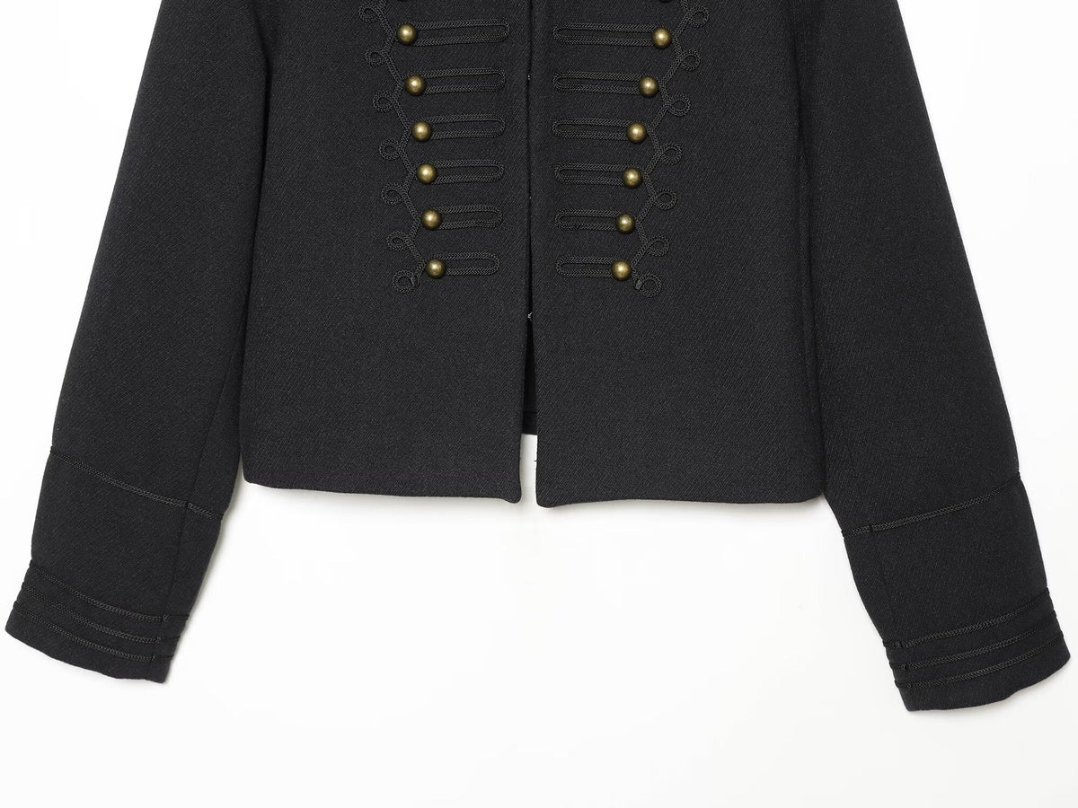 Women's Short rope knot buckle Jacket Coat