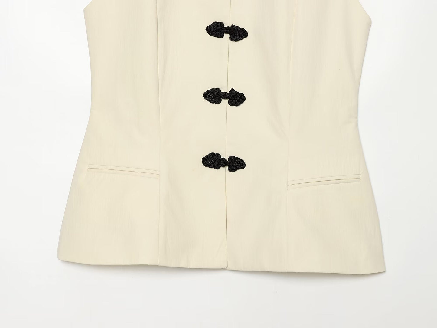 Women's new slim stand collar vest