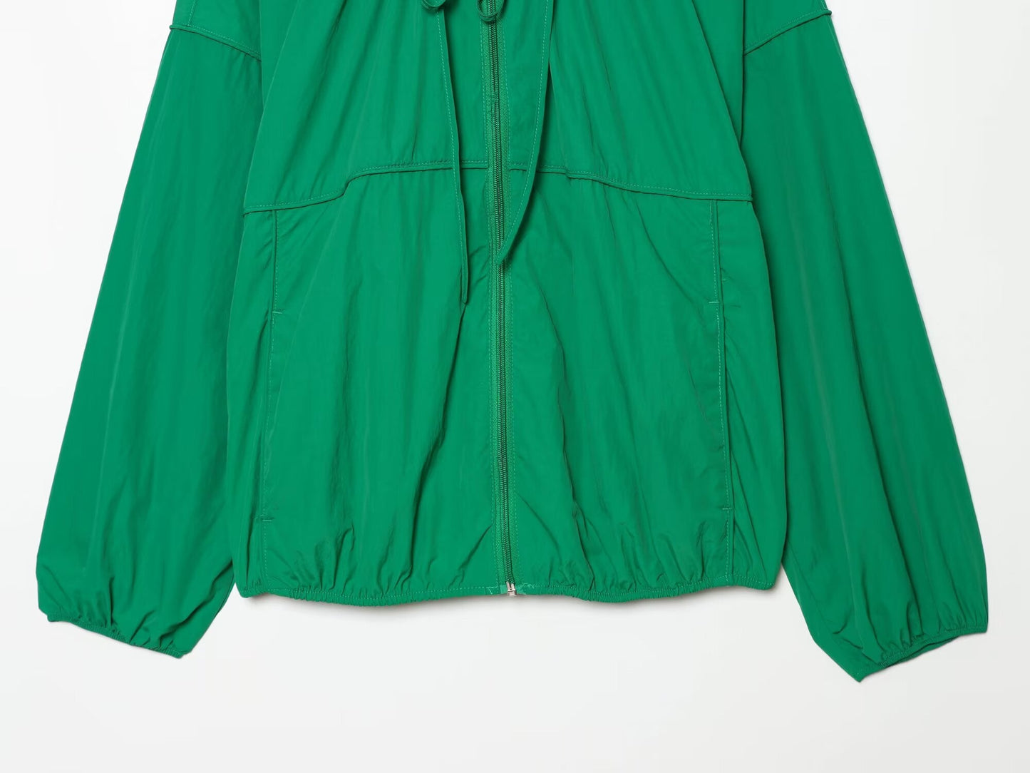 Women's loose hooded technology fabric Coat