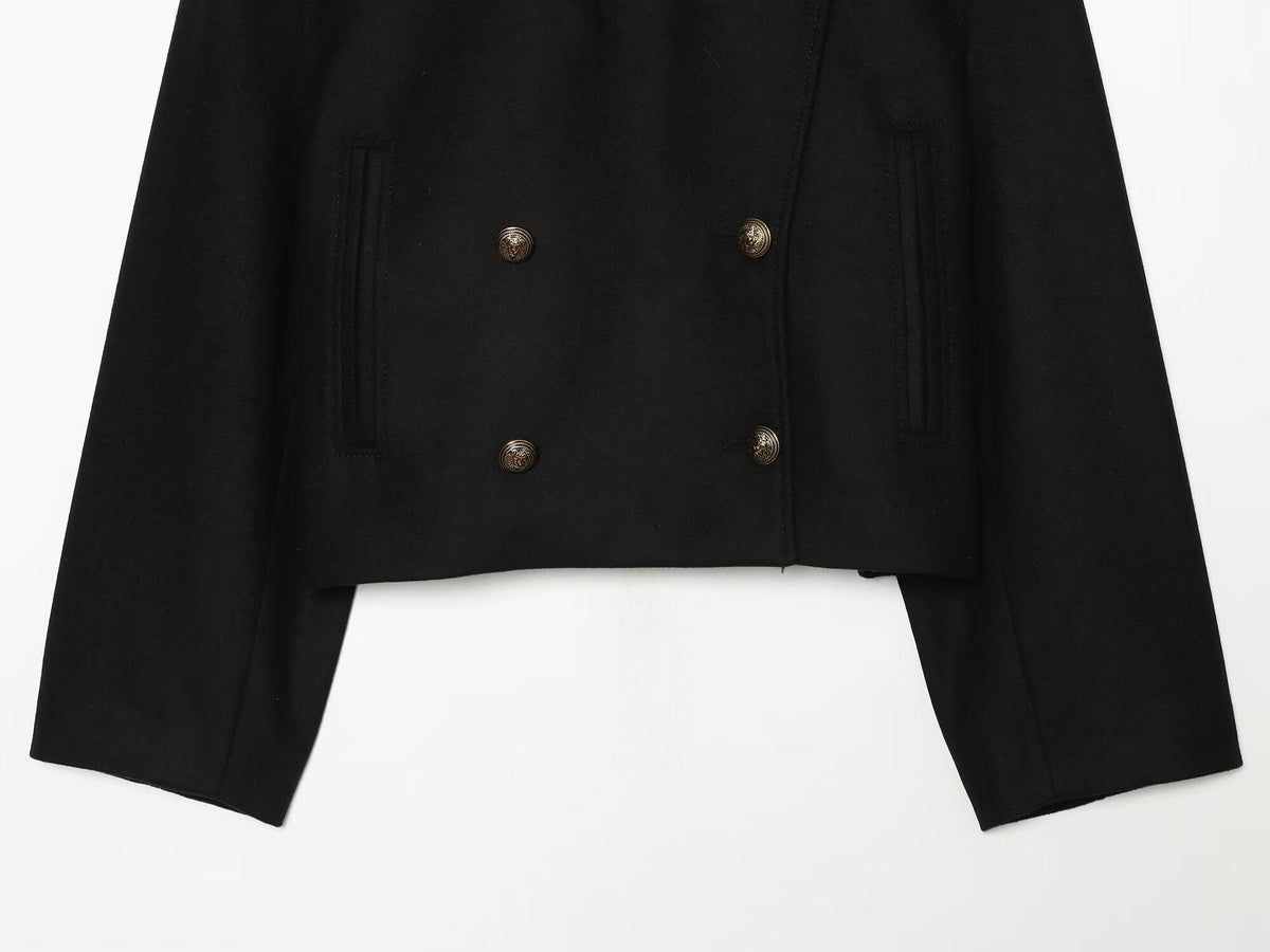 Women's thick wool blend short Coat
