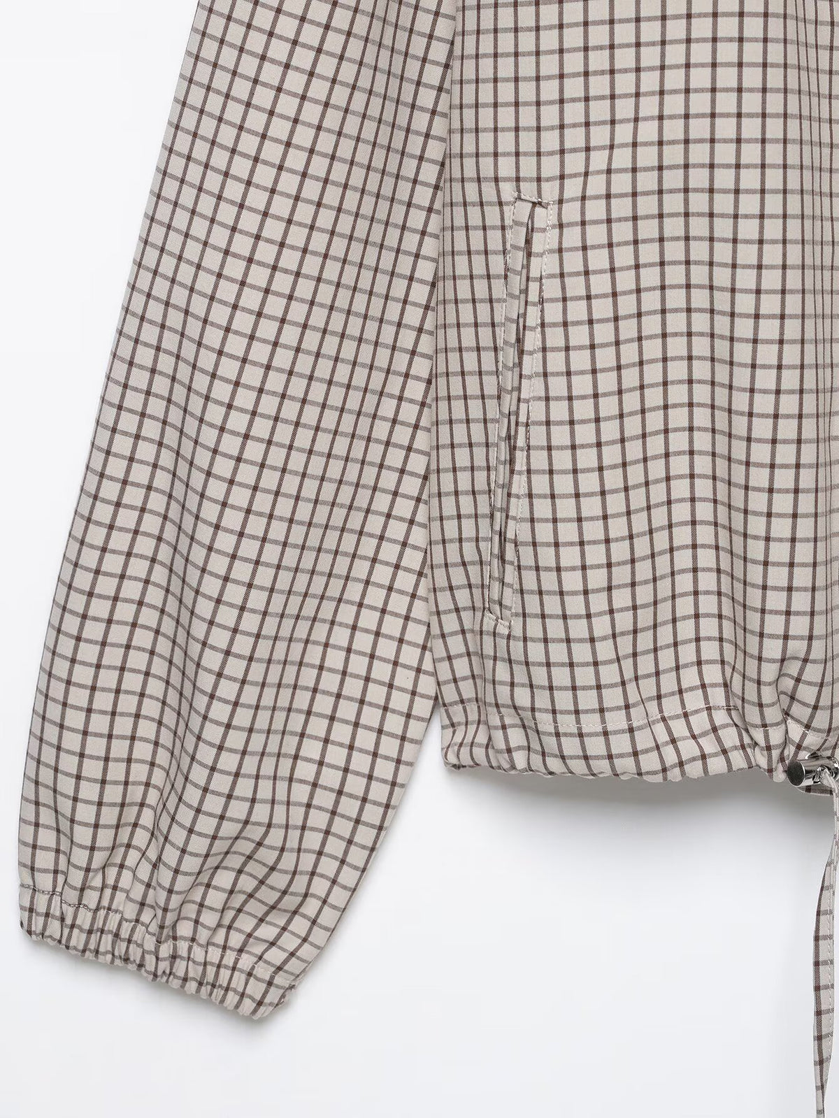 Women's casual plaid hooded jacket Coat