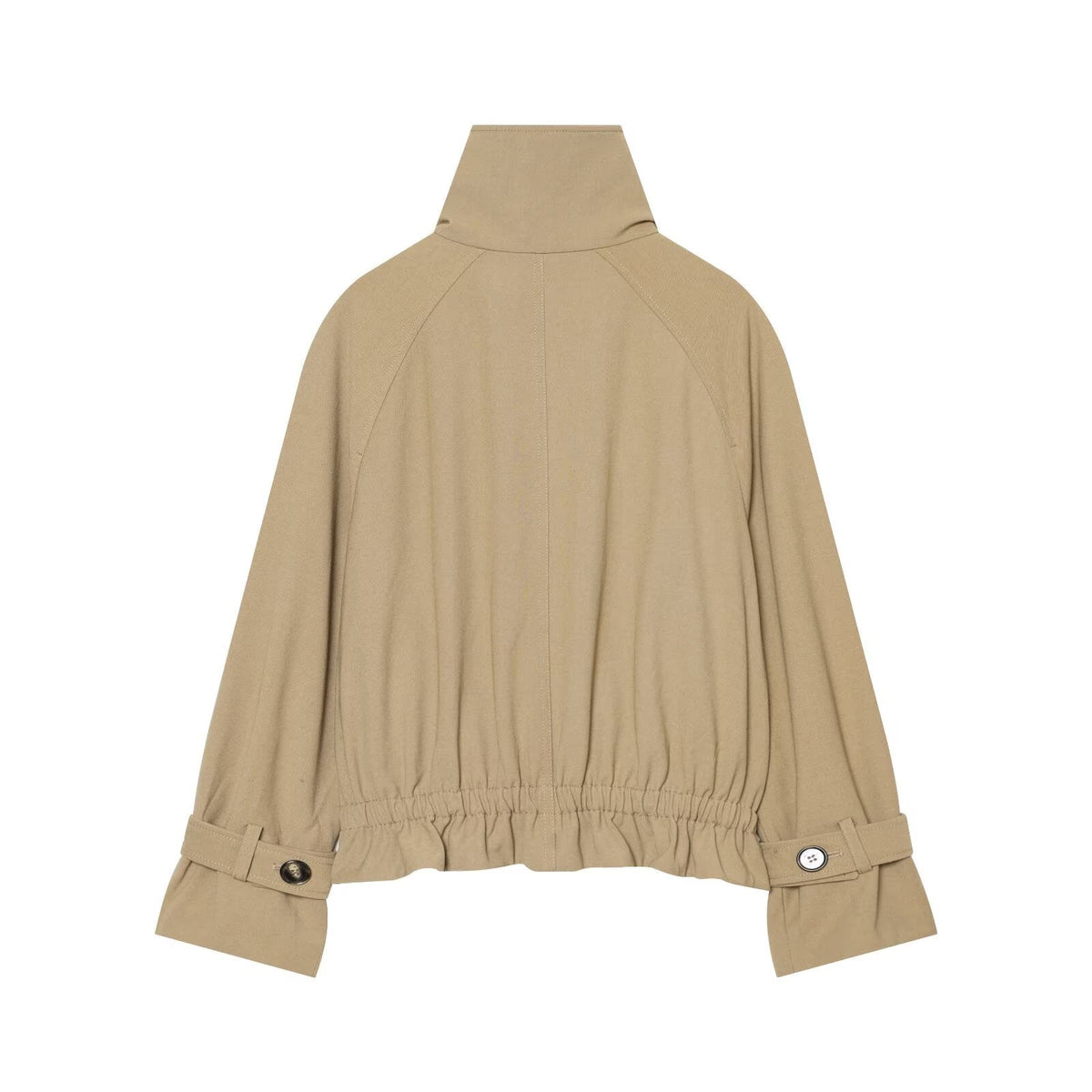 Women's with drawstring double breasted windbreaker Coat