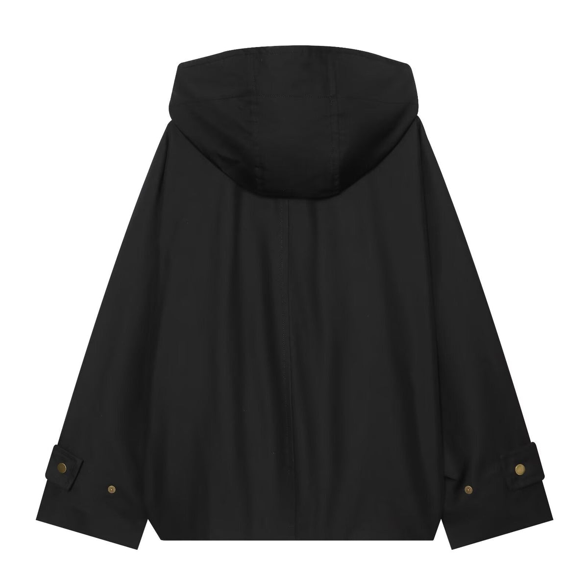Women's long sleeved stand collar hooded jacket Coat