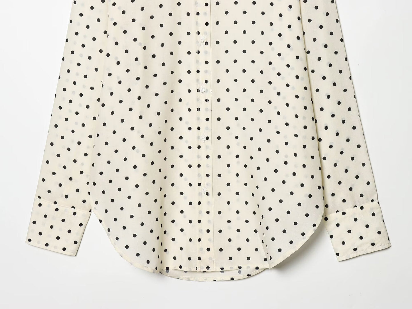 Women's retro polka dot casual Lapel shirt
