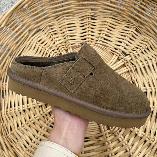 Women's new leisure slippers with one pedal and one shoe
