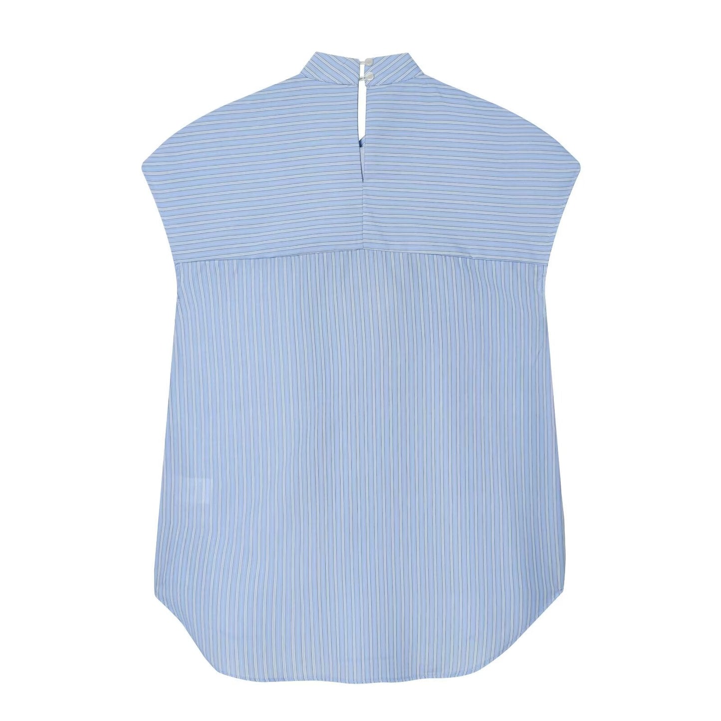 Women's bow decoration striped shirt
