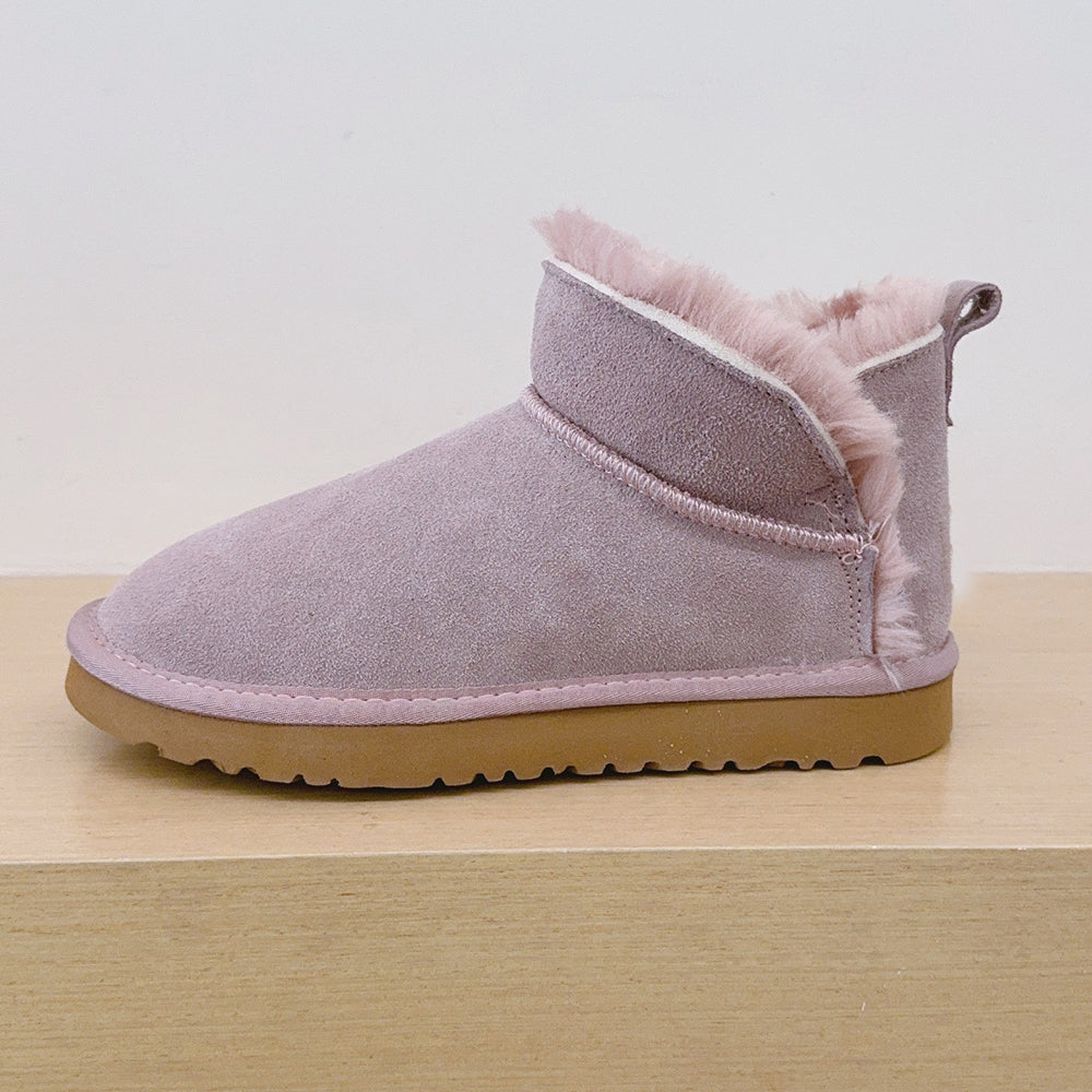 Women's new wild burr design short snow boots