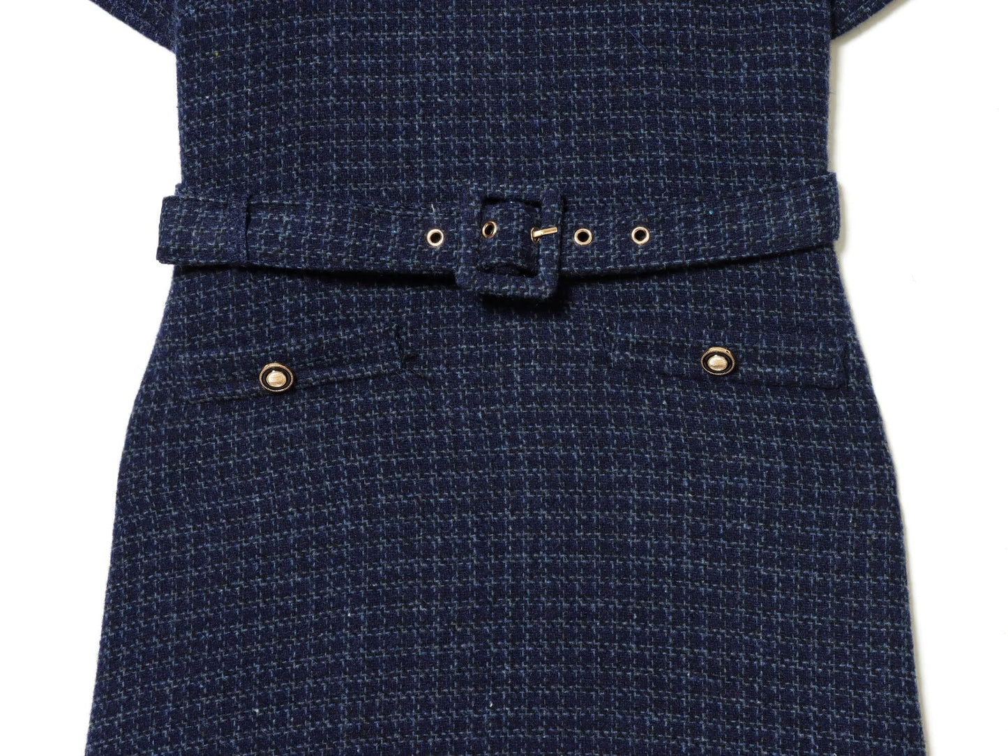 Women's With Belt Short Sleeve plaid Mini Dress