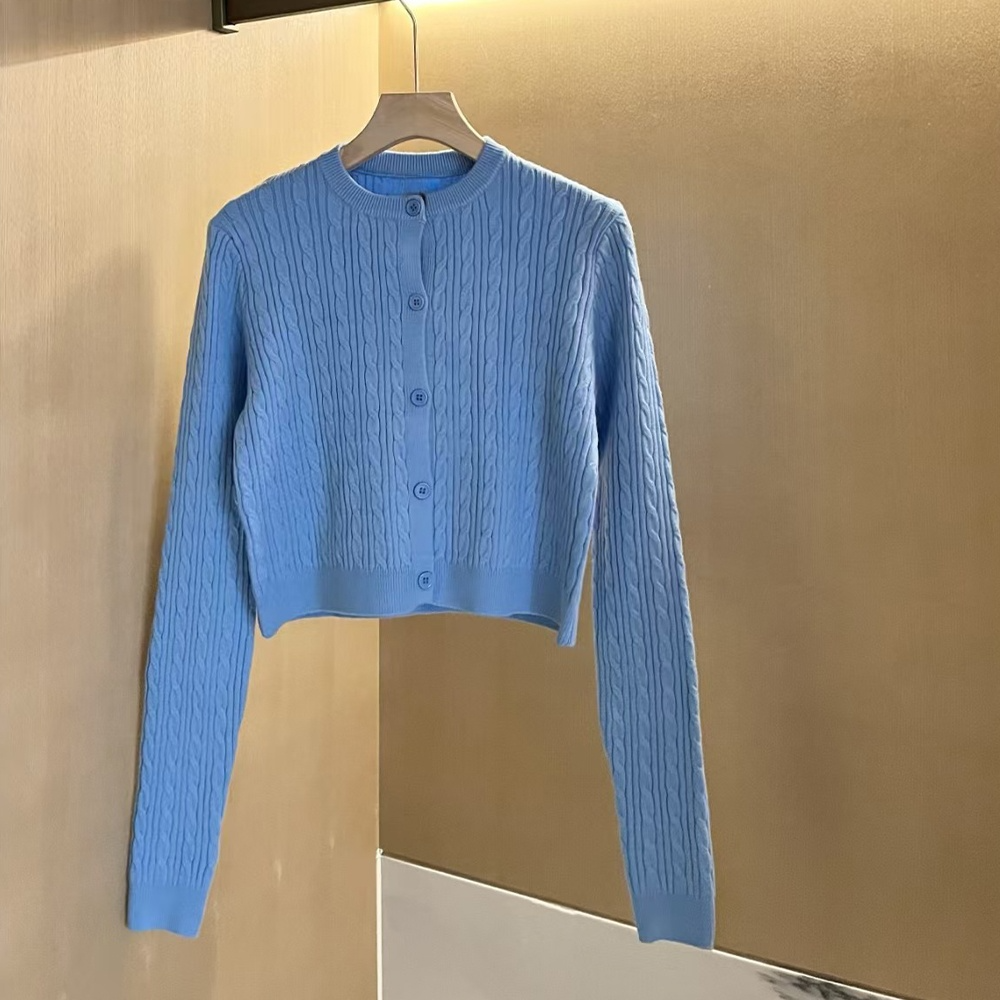Women's new short knitted sweater cardigan coat