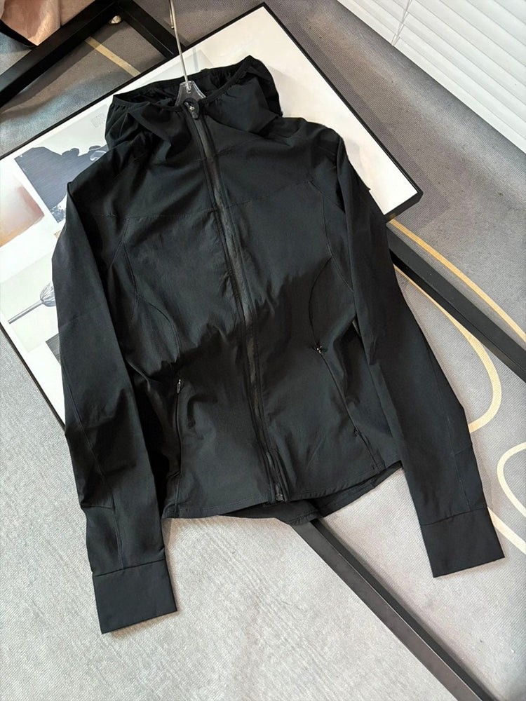 LU women's new hooded slim sunscreen clothing