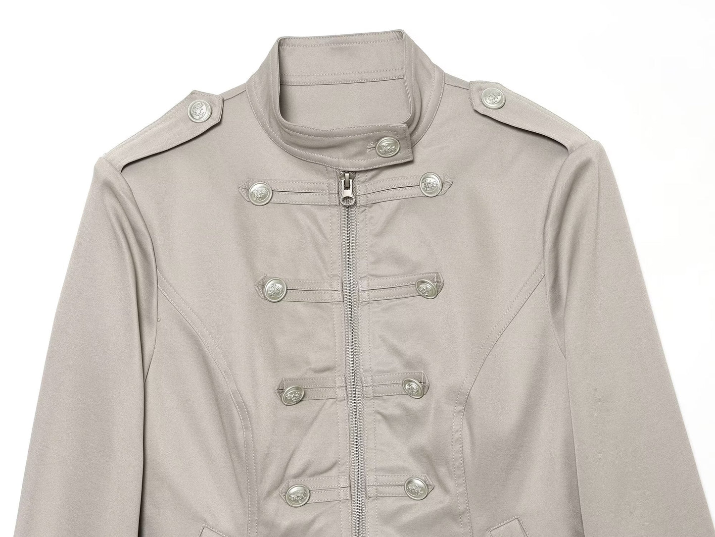 Women's double breasted waist cinched jacket Coat