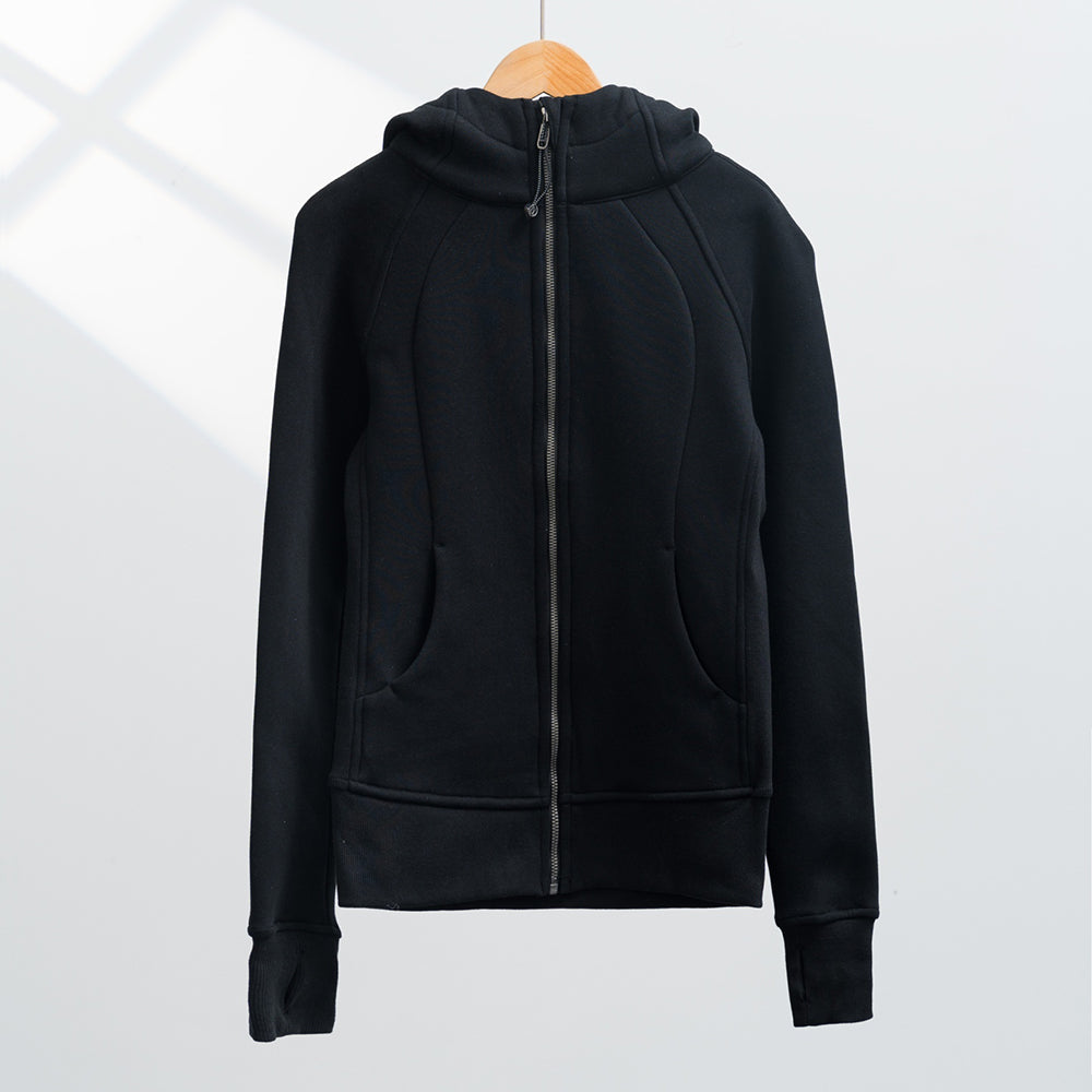 LU women's new zipper hoodie slim plus velvet yoga jacket
