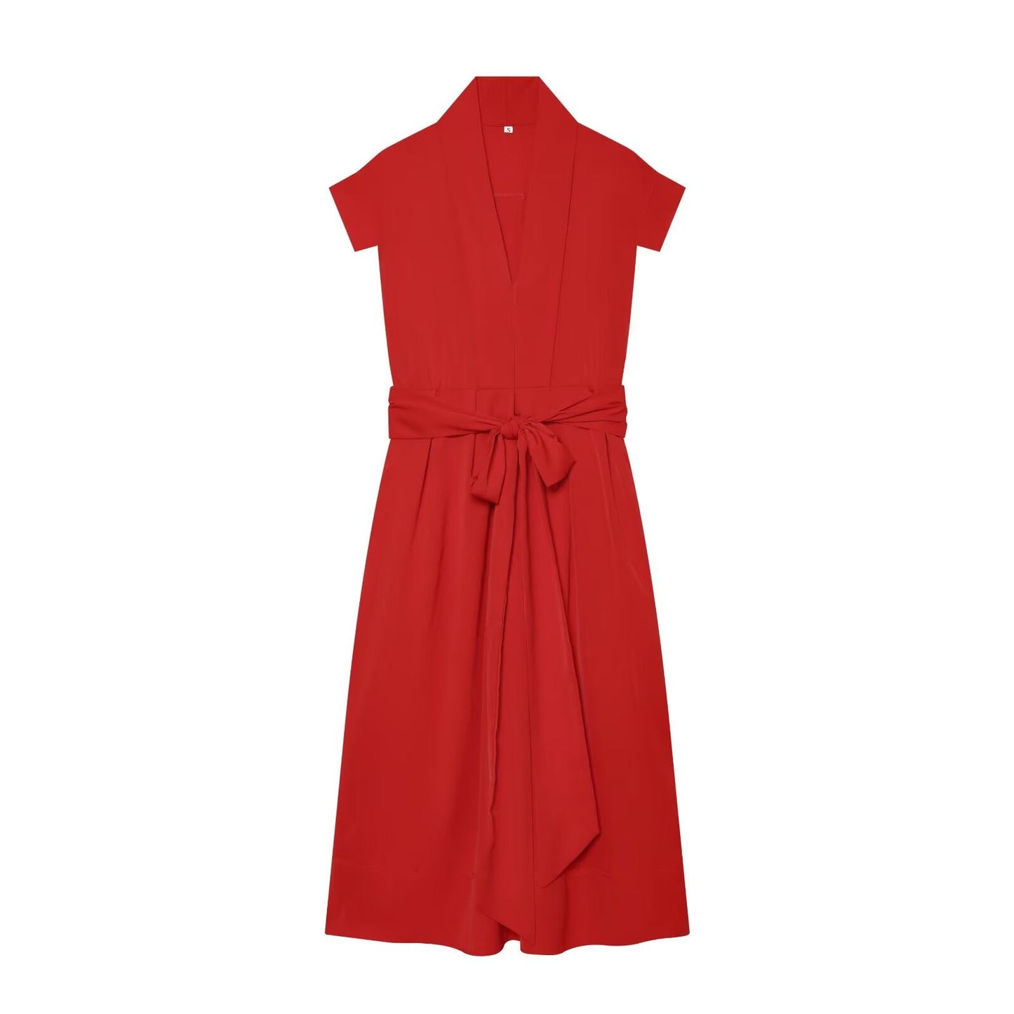 Women's with belt shirt style dress