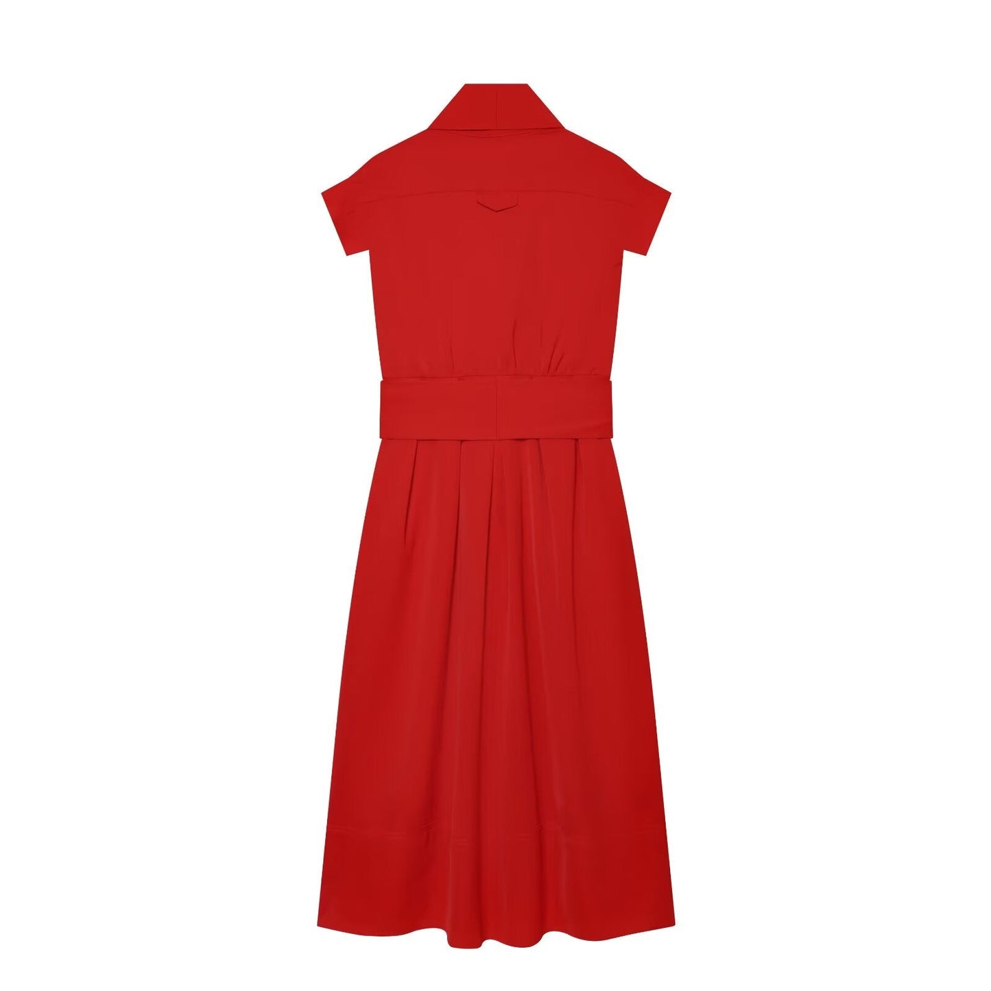 Women's with belt shirt style dress