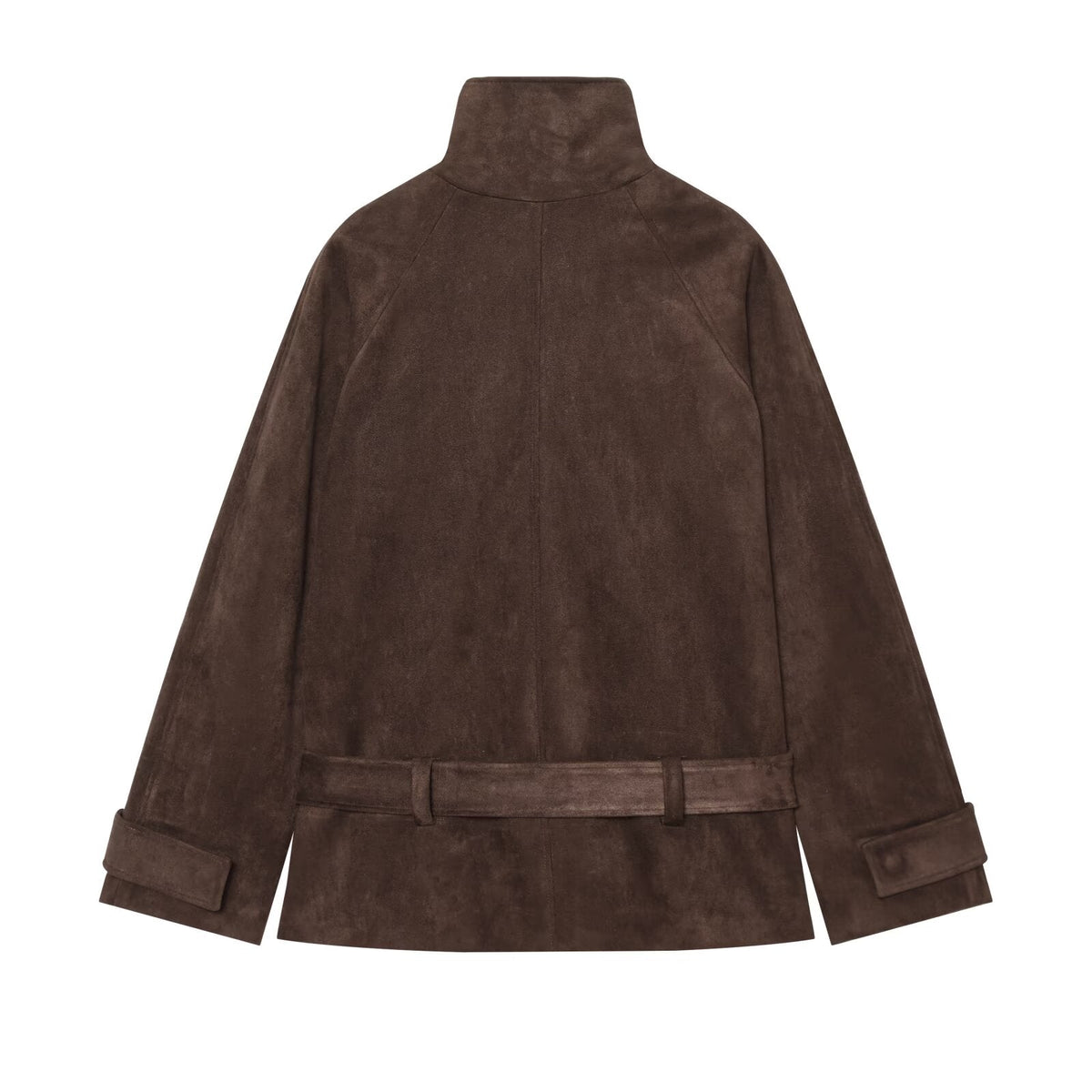 Women's with belt Anti suede effect jacket Coat