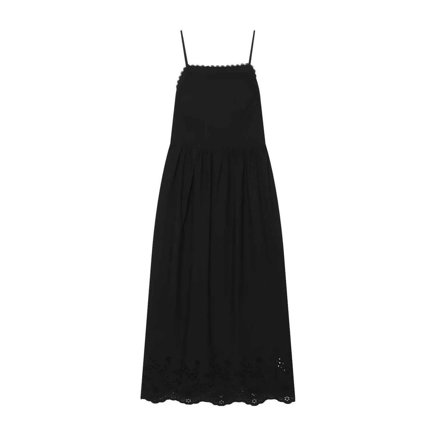 Women's hollowed out embroidered MIDI dress