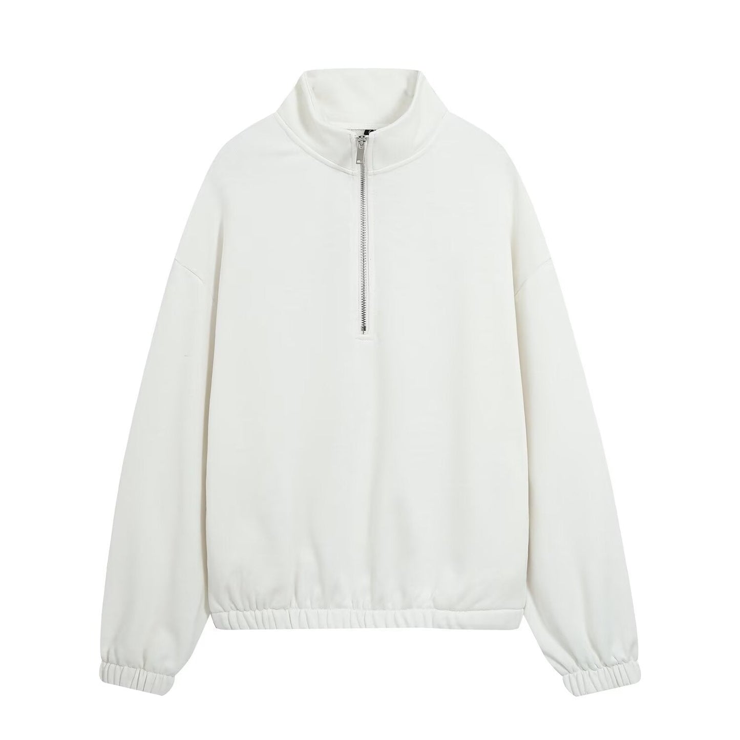 Women's casual versatile zipper sweatshirt