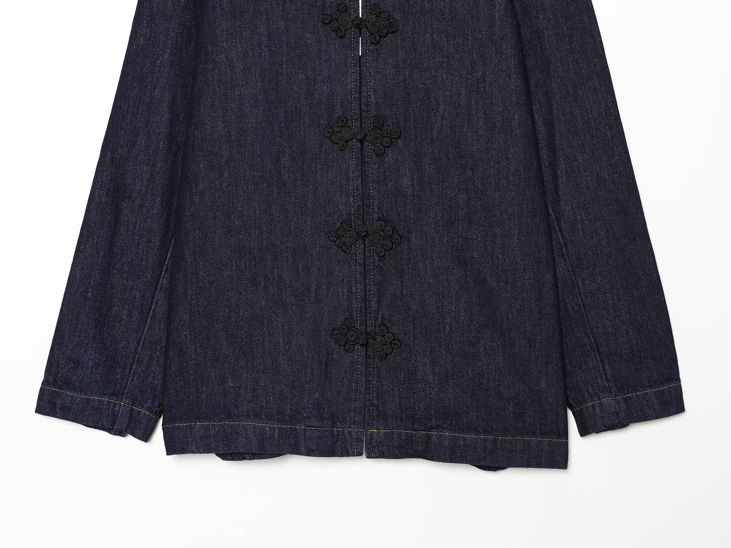 Women's rope knot decorative denim Coat