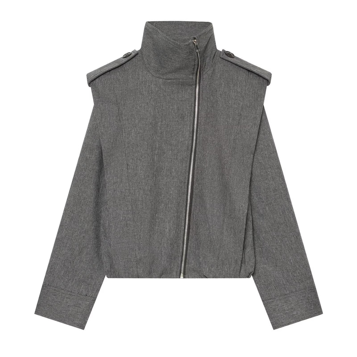 suit Women's 2 pieces strap decorative side zipper jacket Coat+Pants