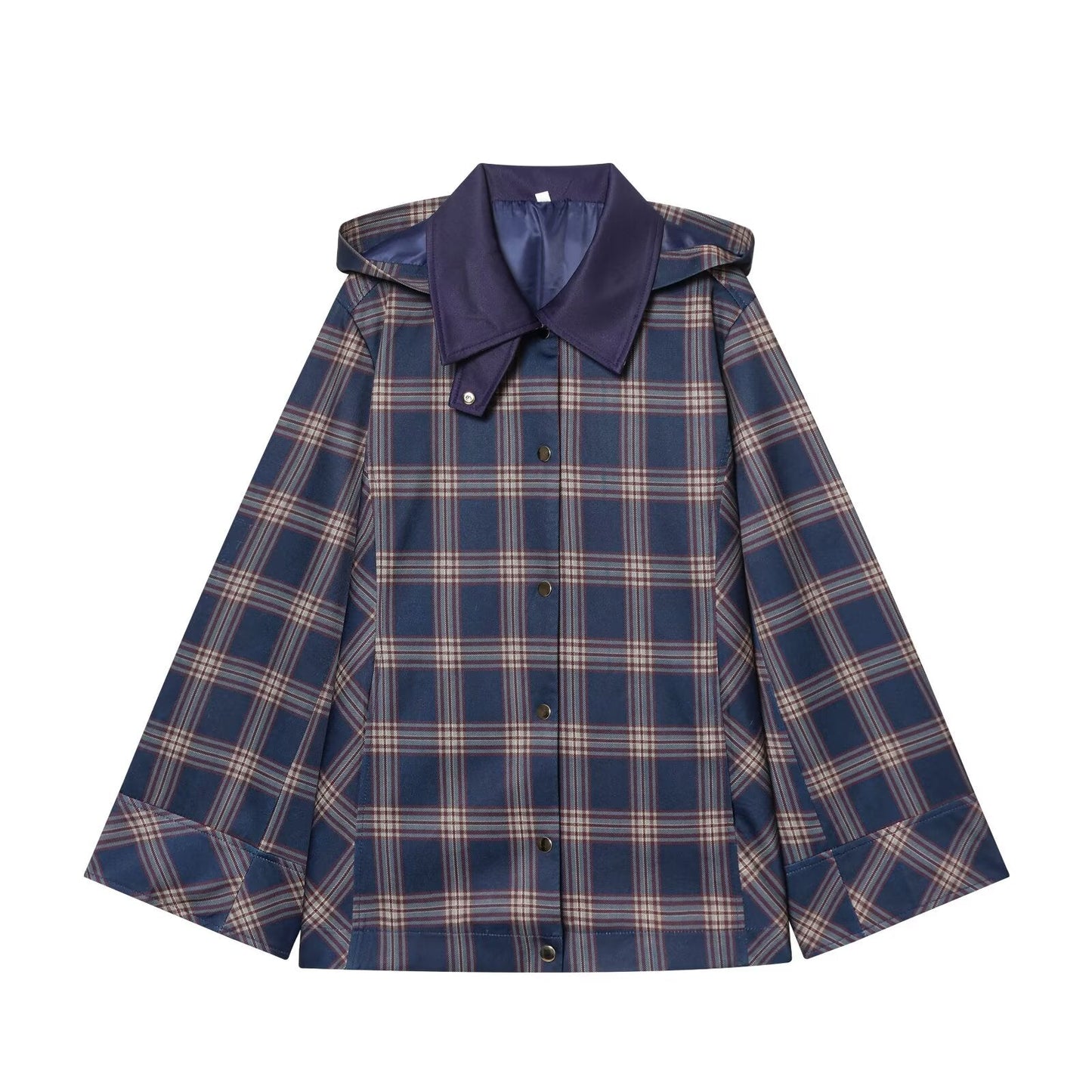 suit Women's 2 pieces plaid hooded cotton jacket Coat+Pants