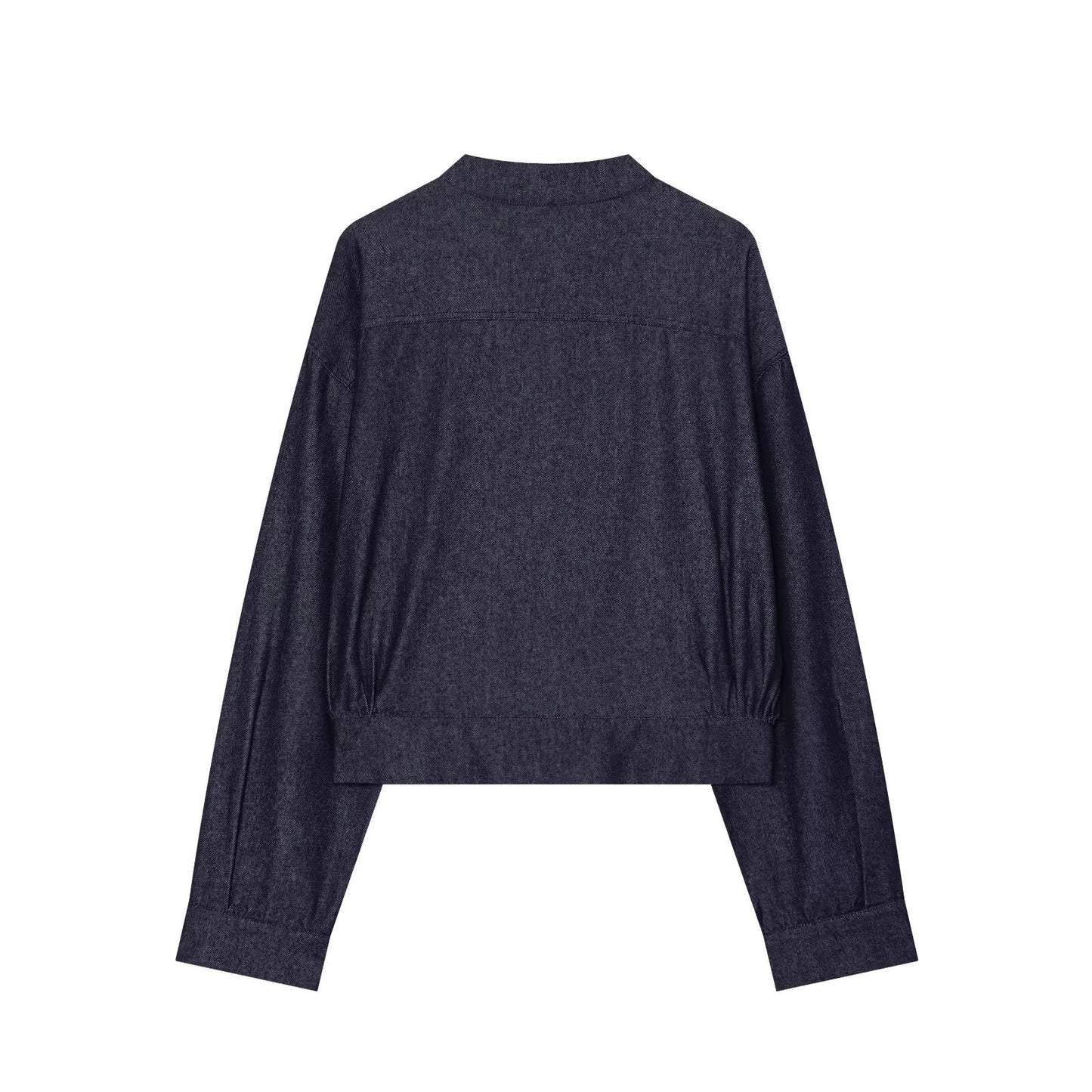 Women's rope knot decorative denim jacket