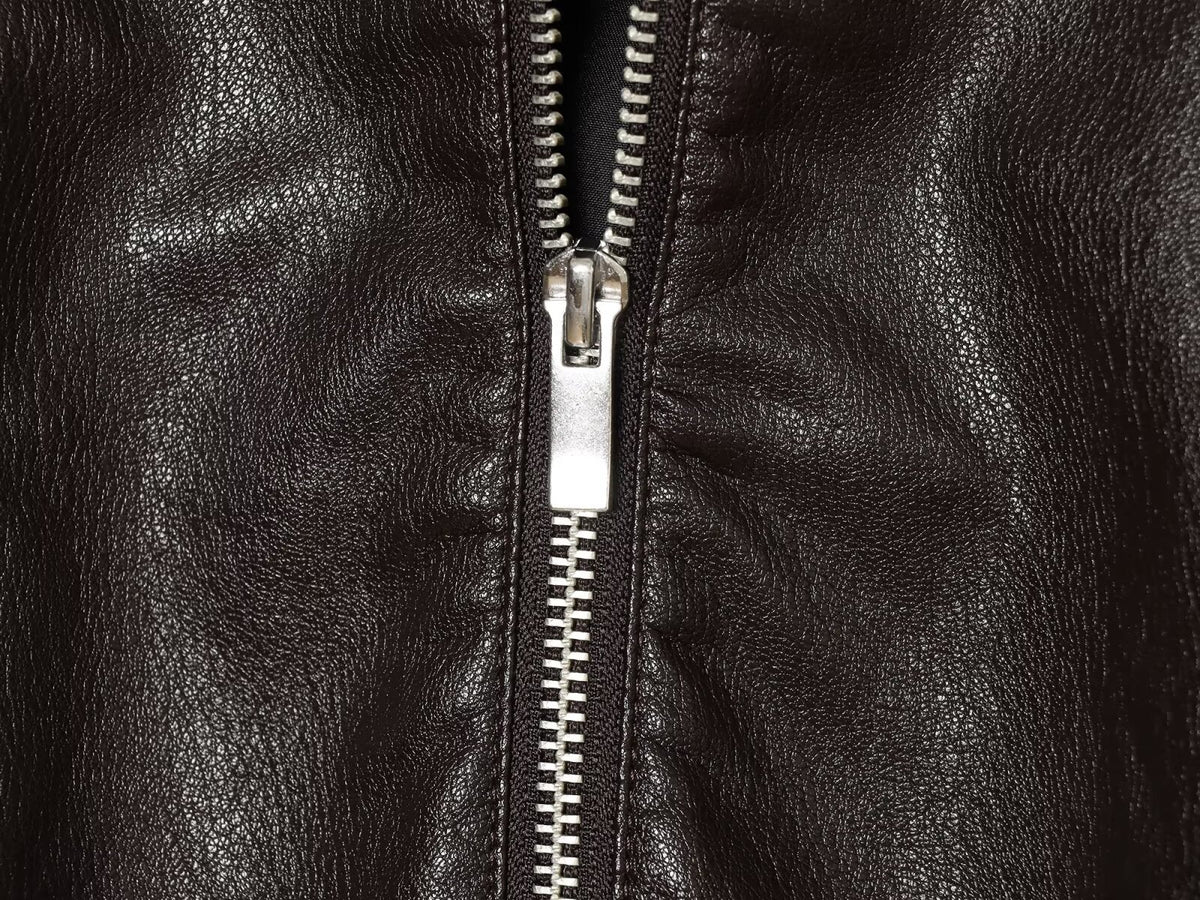 Women's drawstring decorative hooded faux leather Coat