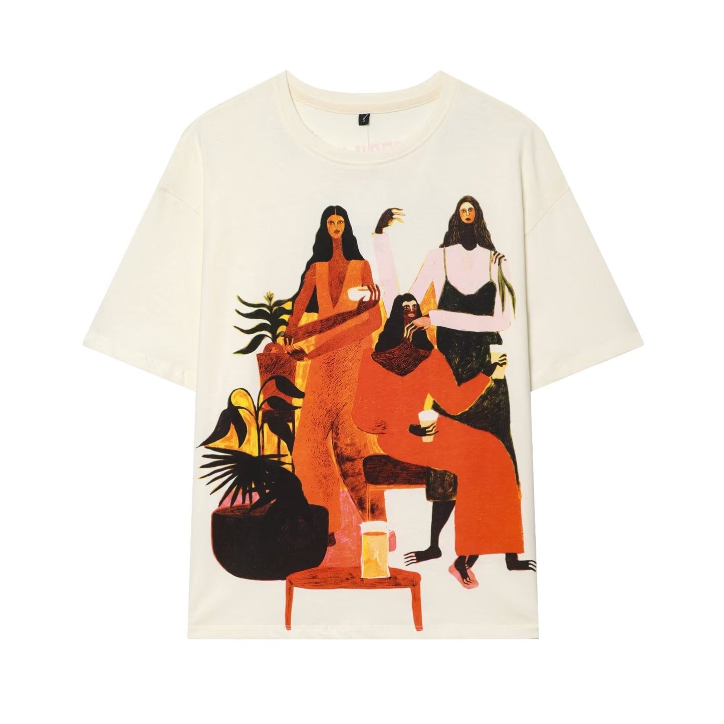 2026 multi-color printed letter T-shirt women short sleeved O-neck loose T-shirt