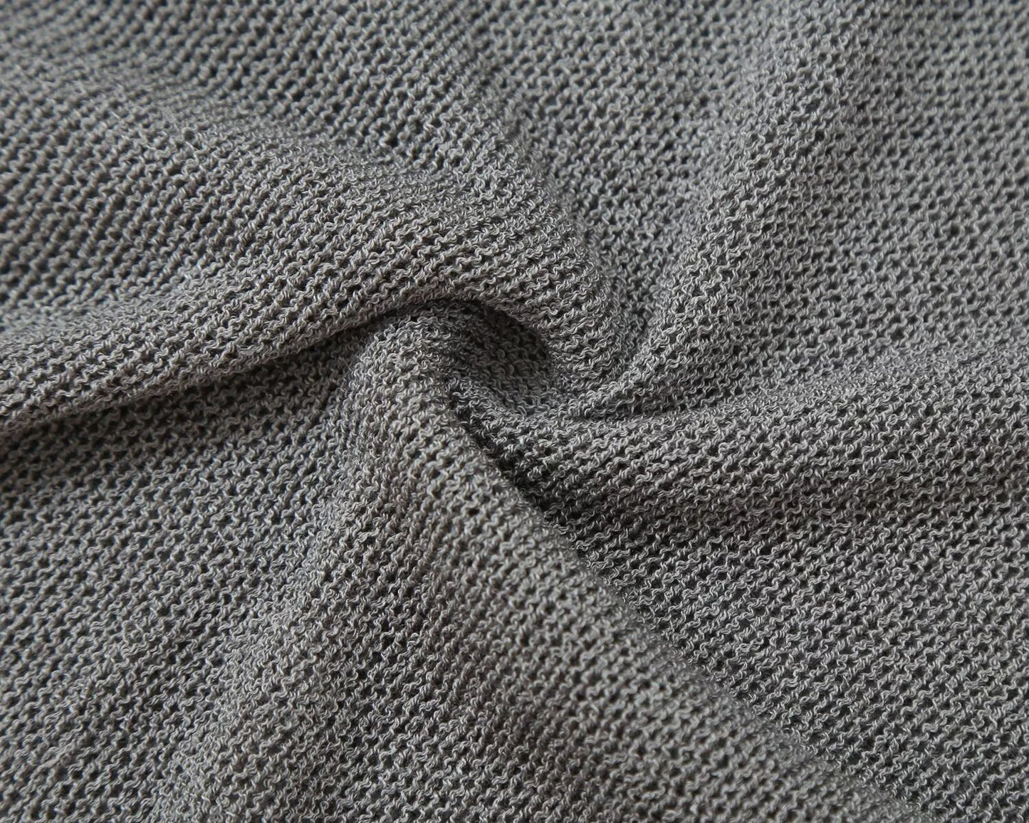 Women's round-necked button-up knit Coat