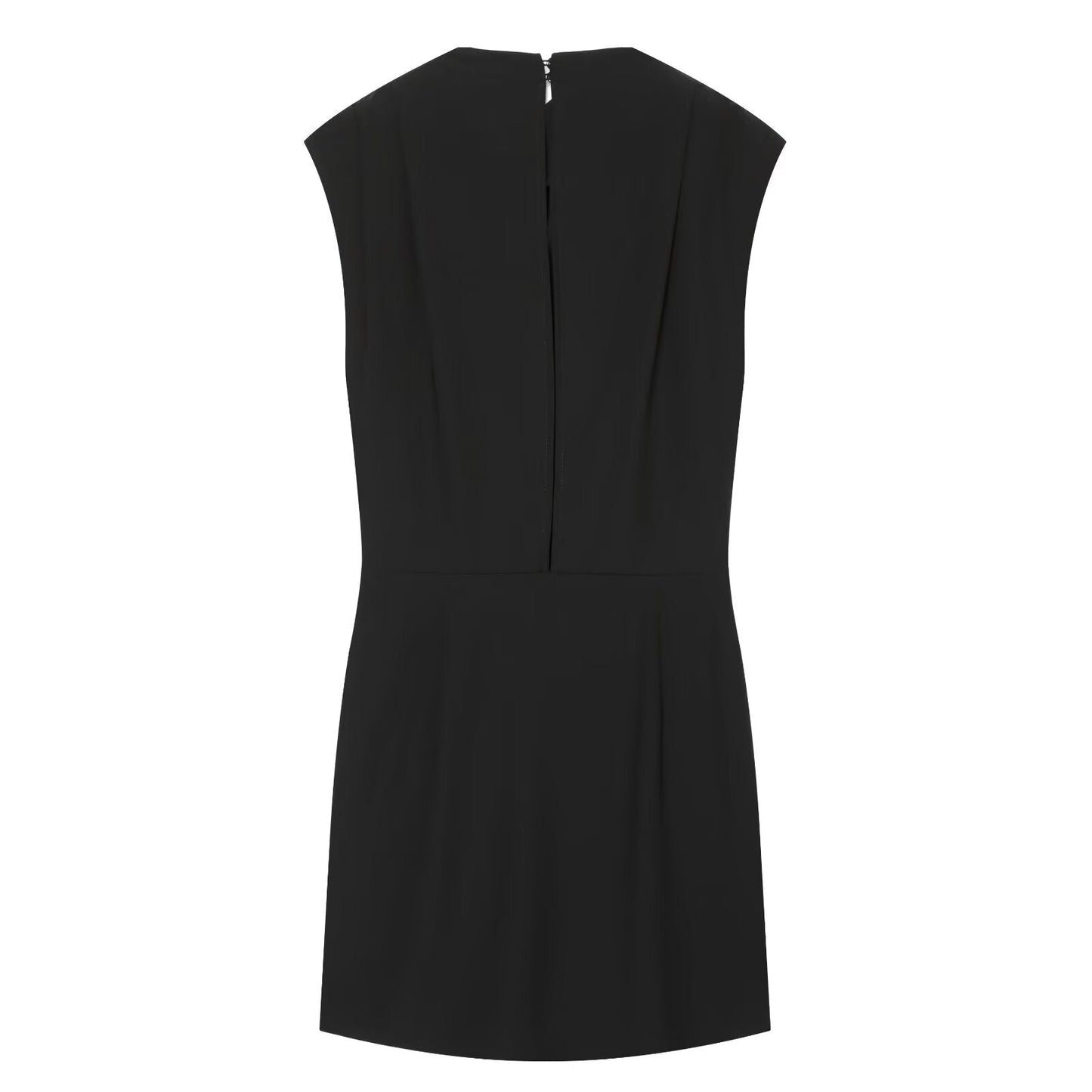Women's with shoulder pads pleats mini dress