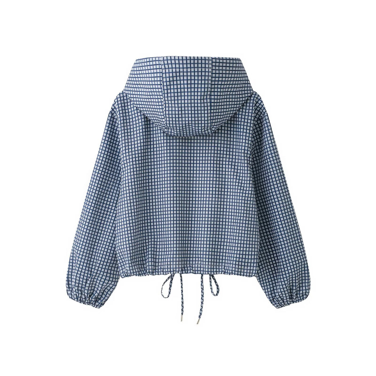 Women's casual plaid hooded jacket Coat