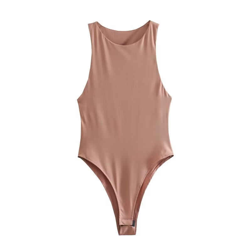 Women's tight halter neck bodysuit