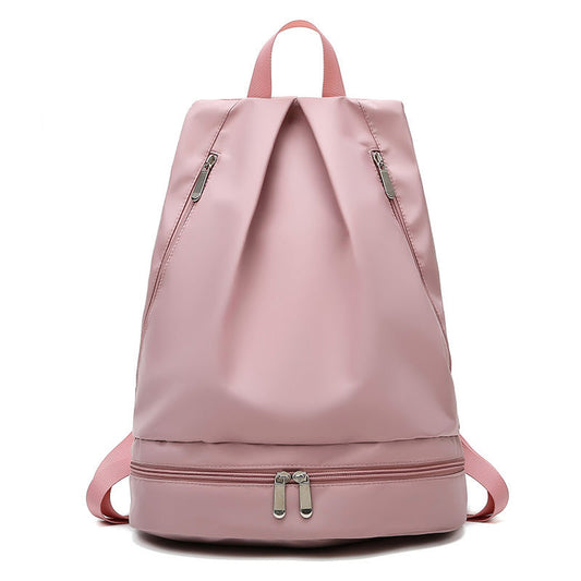 Men and Women with Wet and Dry Shoes Fitness Shoulder Bag Sports Bag Oxford Cloth Travel Backpack