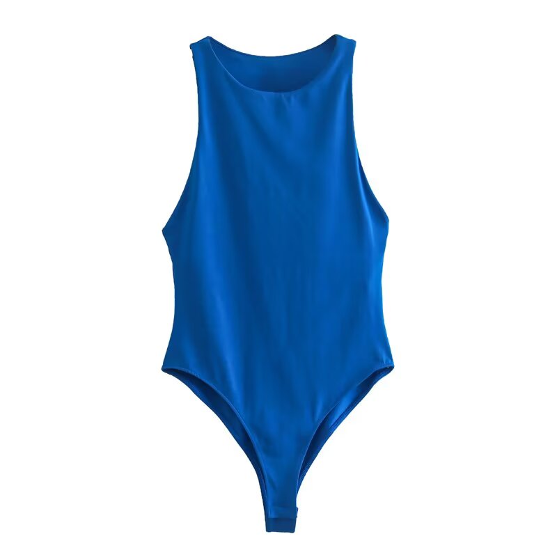 Women's tight halter neck bodysuit