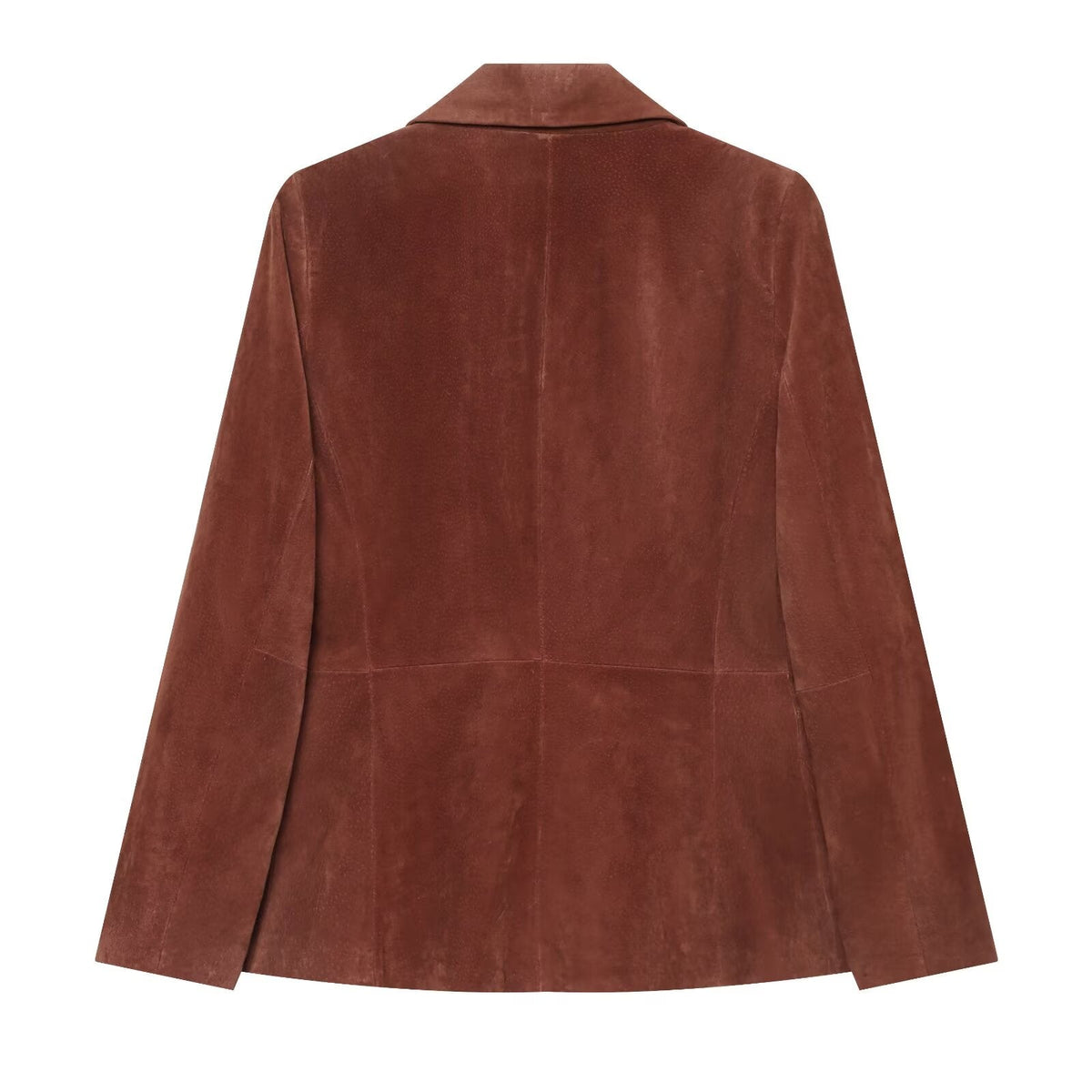 Women's slim double breasted suede Blazer Coat
