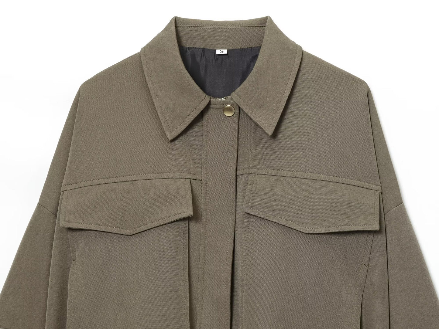 Women's new pleated hem loose pilot jacket Coat