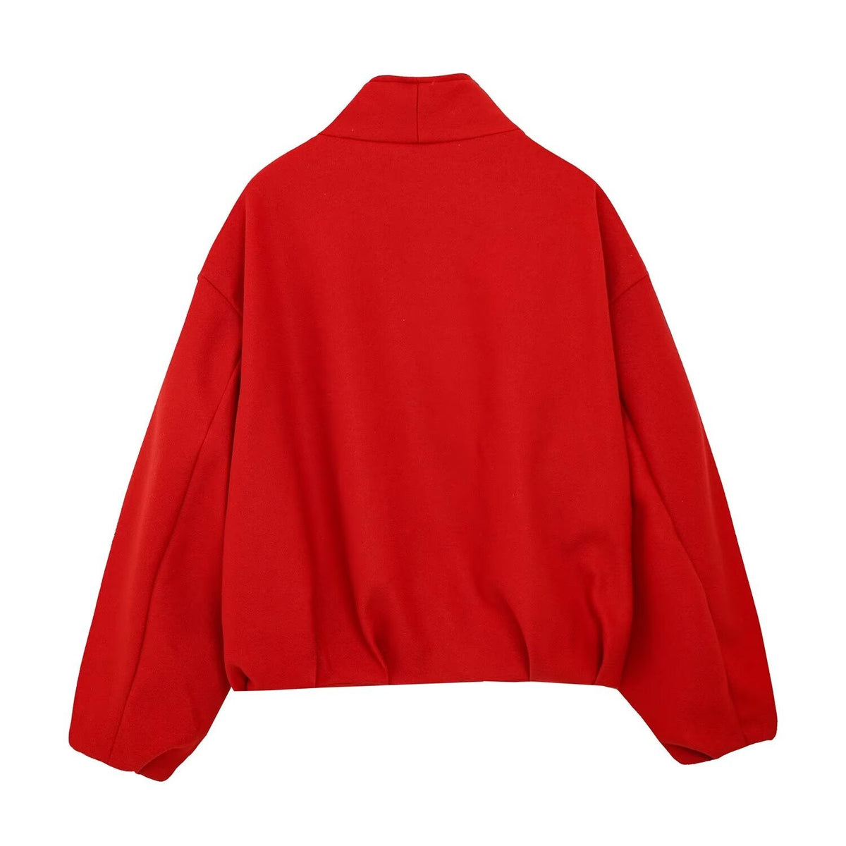 Women's soft textured stand collar jacket Coat