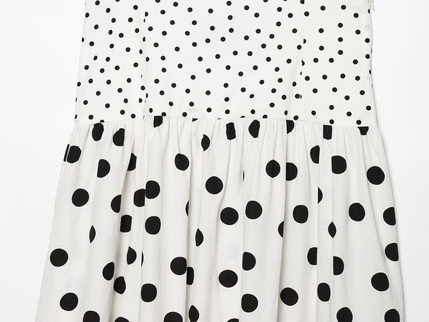 Women's polka dot suspender MIDI dress