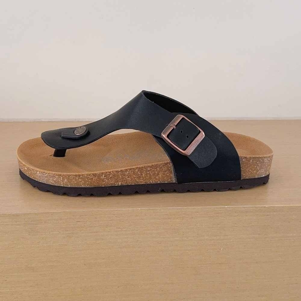 2026 women's new toe-clip design cork slippers have a shoe box