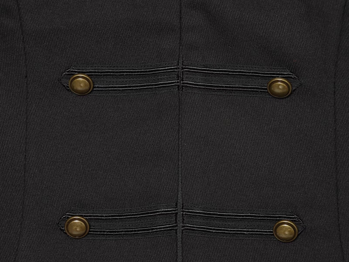 Women's slim double breasted twill vest