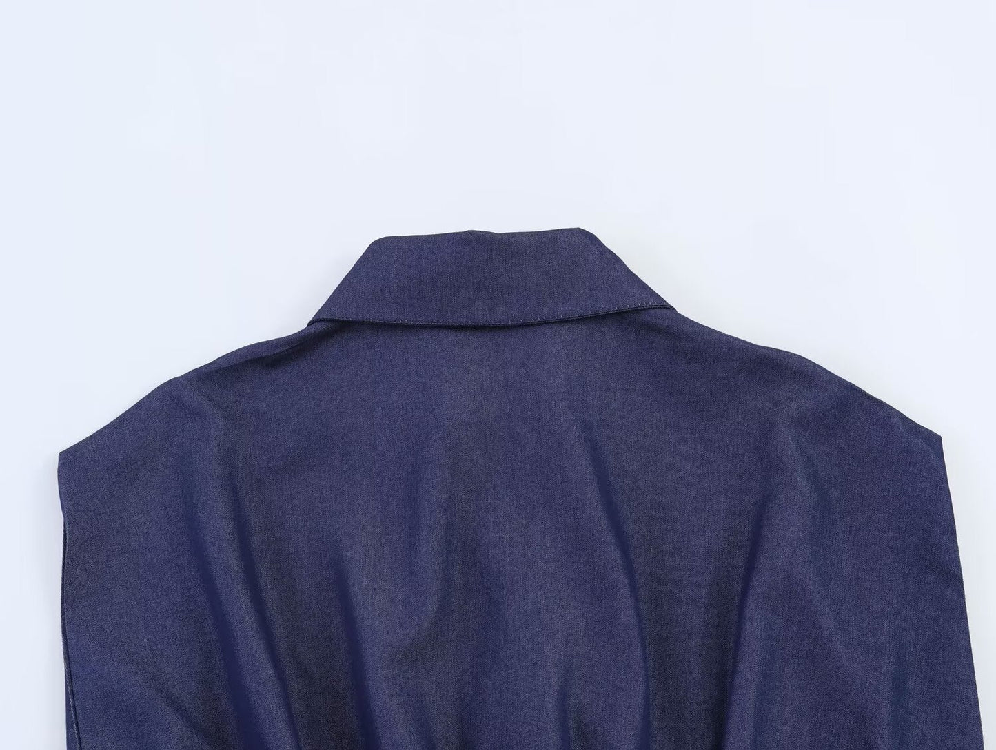 Women's casual pleated linen blend shirt