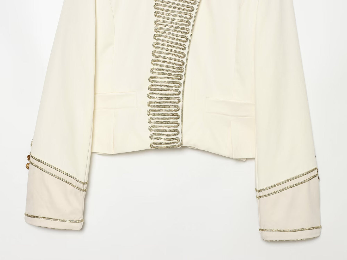 Women's rope knot buckle decorative short Coat