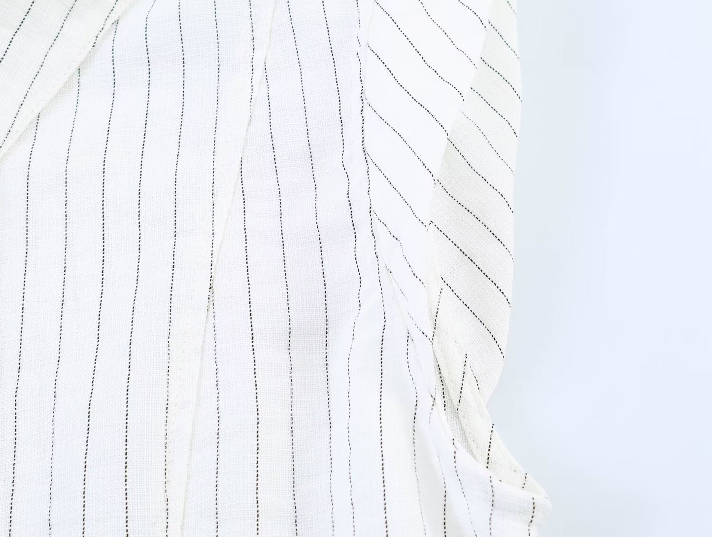 Women's linen blend sleeveless striped shirt