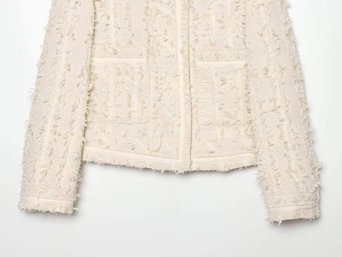 Women's casual high neck jacquard Coat