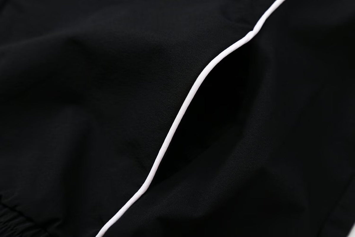 suit Women's 2 pieces contrasting color trimmed stand collar Coat+pants
