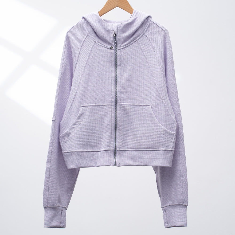 LU Women's new zipper loose cardigan hooded coat