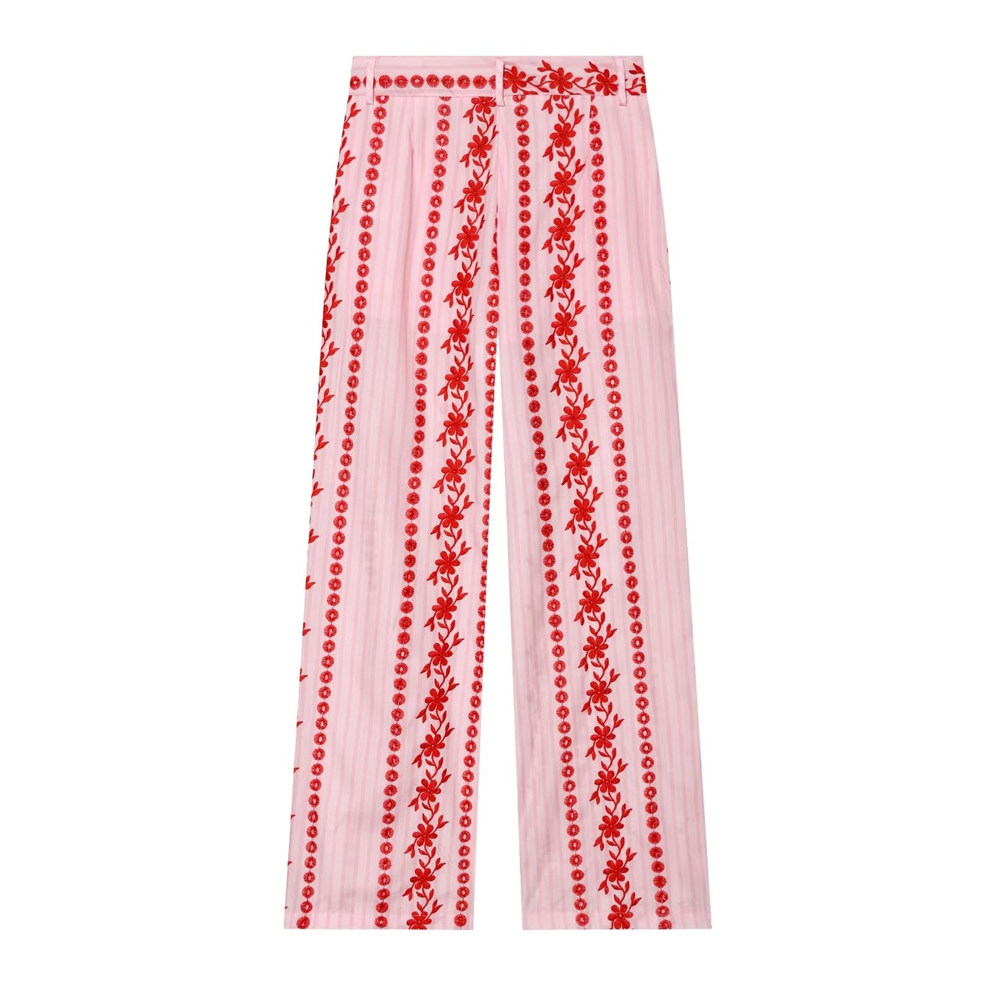 Women's casual hollowed out embroidered pants